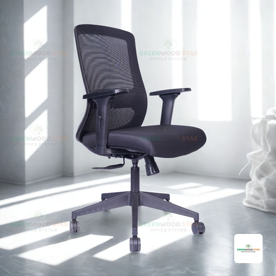 Mid Back Chair – Black