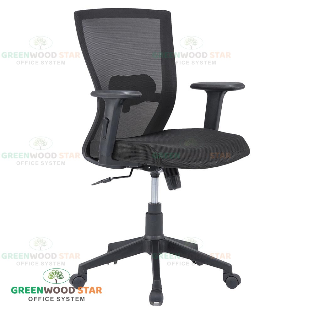 Office Chair Mesh Mid Back with Adjustable Armrest