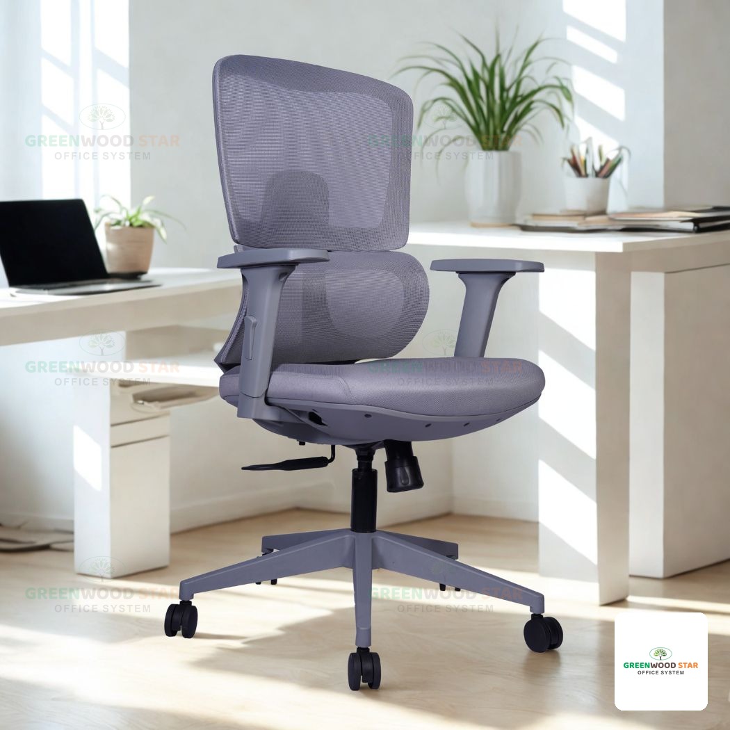 Mid Back Chair – Grey