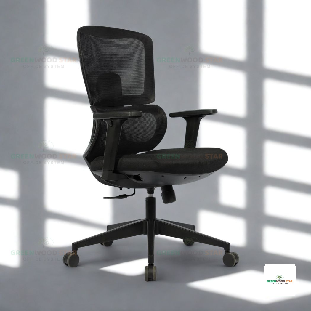 Mid Back Chair – Black