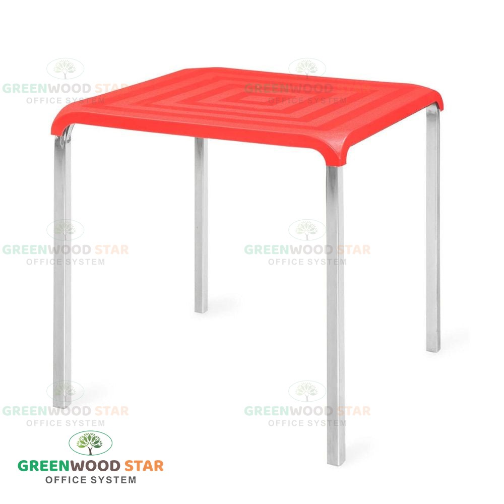 01 Dining Table Small Chrome Plate