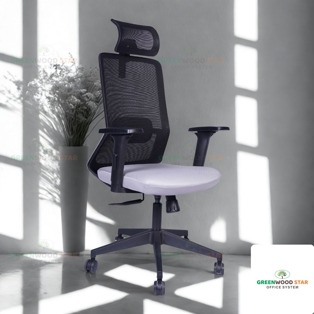High Back Chair – Black with Grey