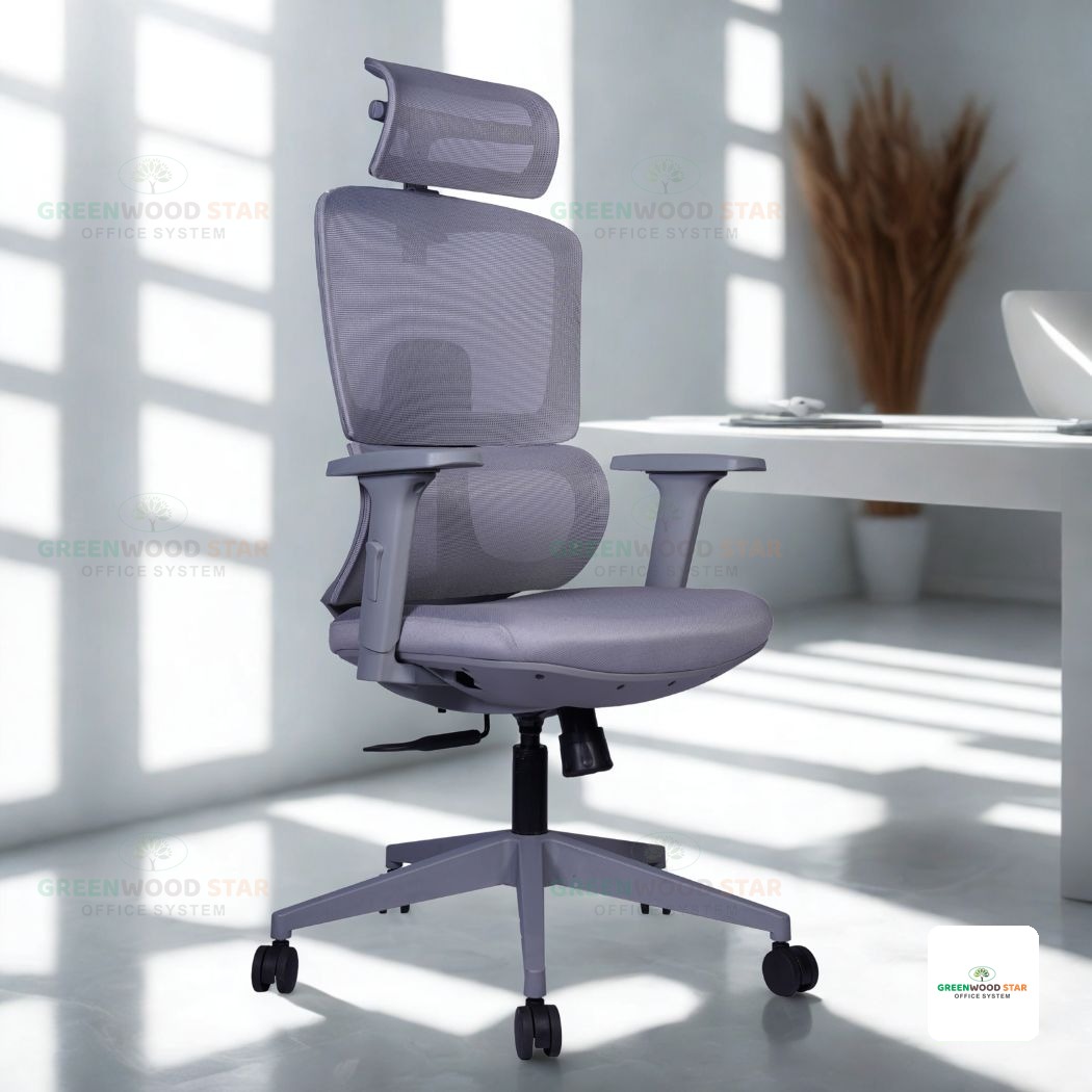 High Back Chair – Grey