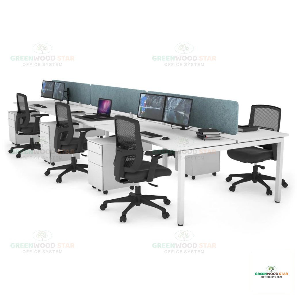 6 Person Workstation Back To Back
