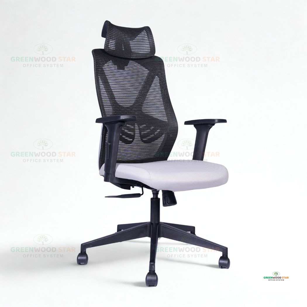 High Back Chair – Black with Grey