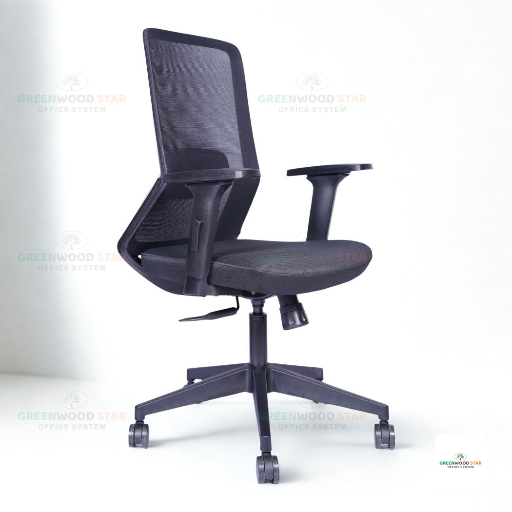 Mid Back Chair – Black