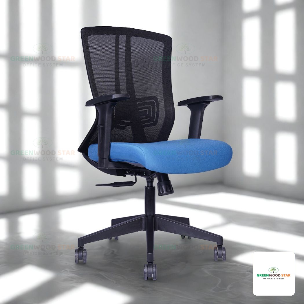 Mid Back Chair – Blue