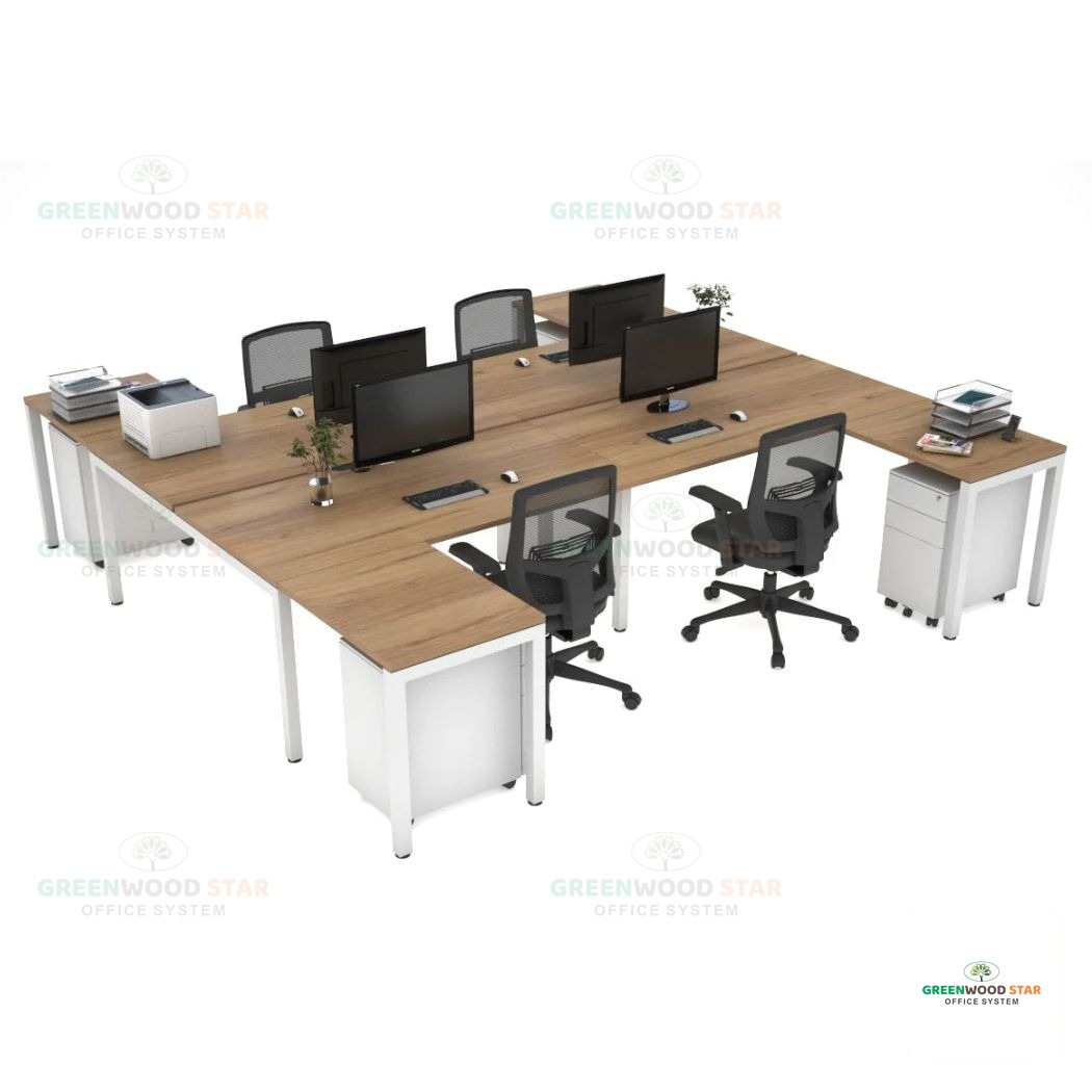 4 x Person Workstation – No Partition