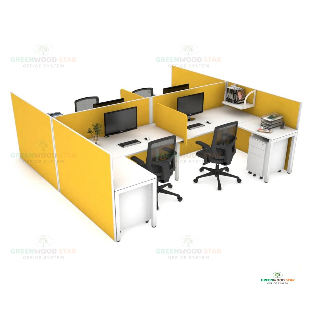 4 x Person Workstation – with Partition