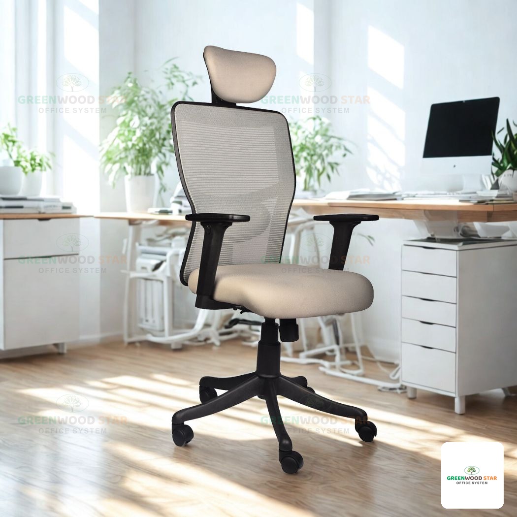 High Back Chair – Light Brown
